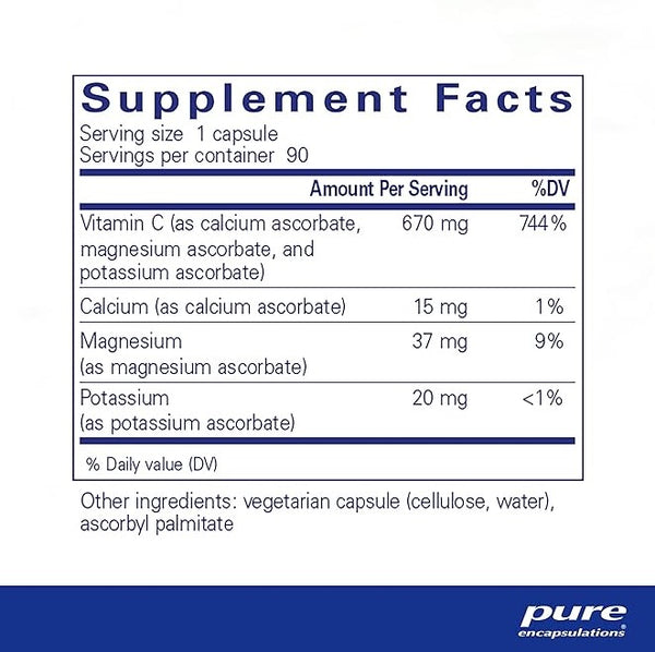 Pure Encapsulations Buffered Ascorbic Acid capsules #90