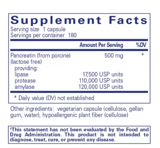 Pure Encapsulations Pancreatic Enzyme Formula #180