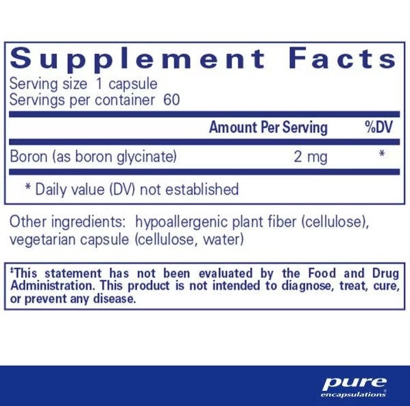 Pure Encapsulation Boron (glycinate) #60